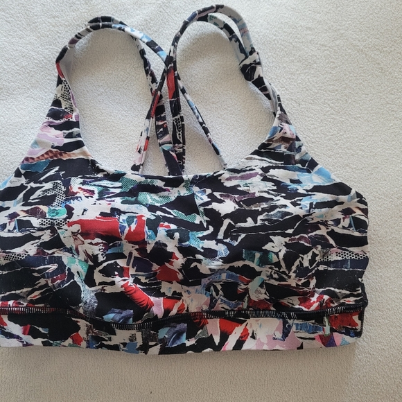 Lululemon Energy Bra In Culture Clash Multi Black Size 6 - Picture 4 of 5